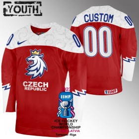 Maillot de Hockey République tchèque Personnaliser IIHF World Championship 2023 Rouge - Enfant